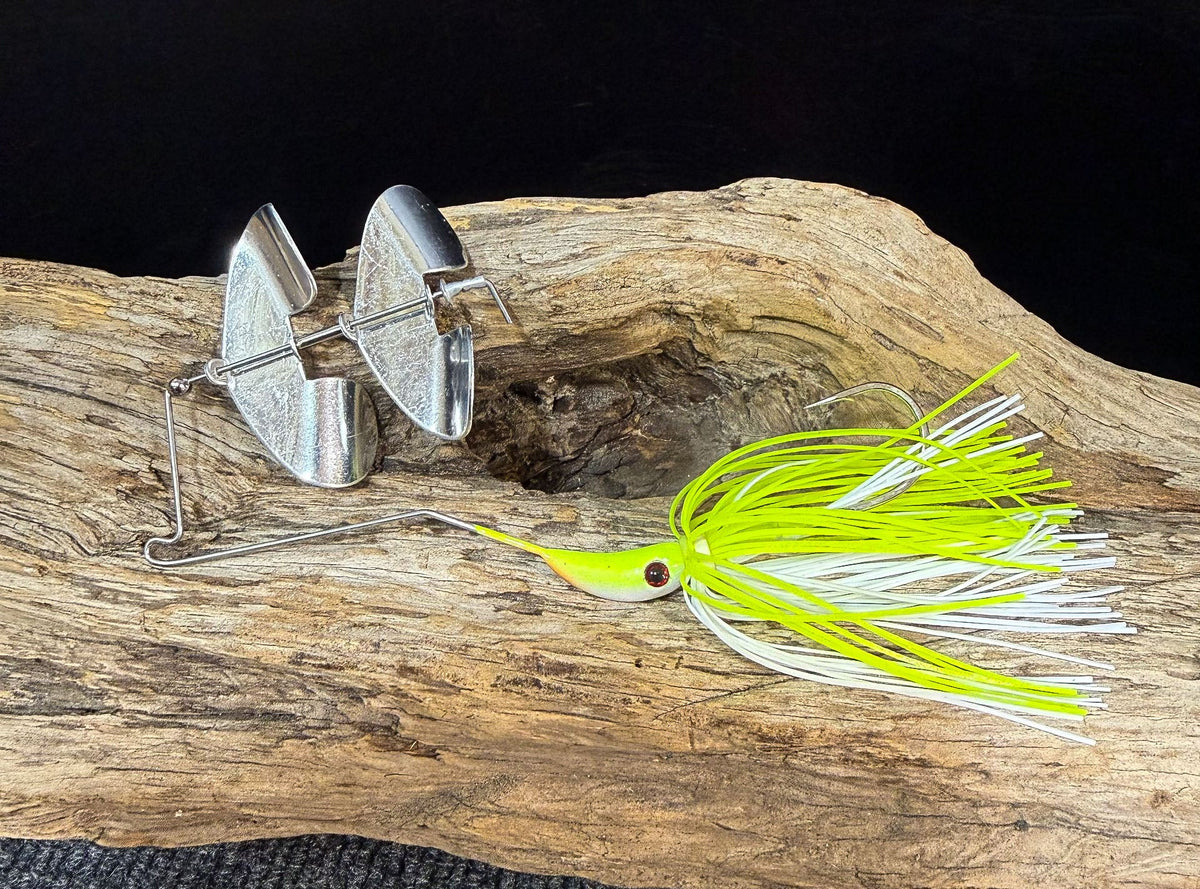 HomeWrecker 2-Blade Buzzbait - Chartreuse/White